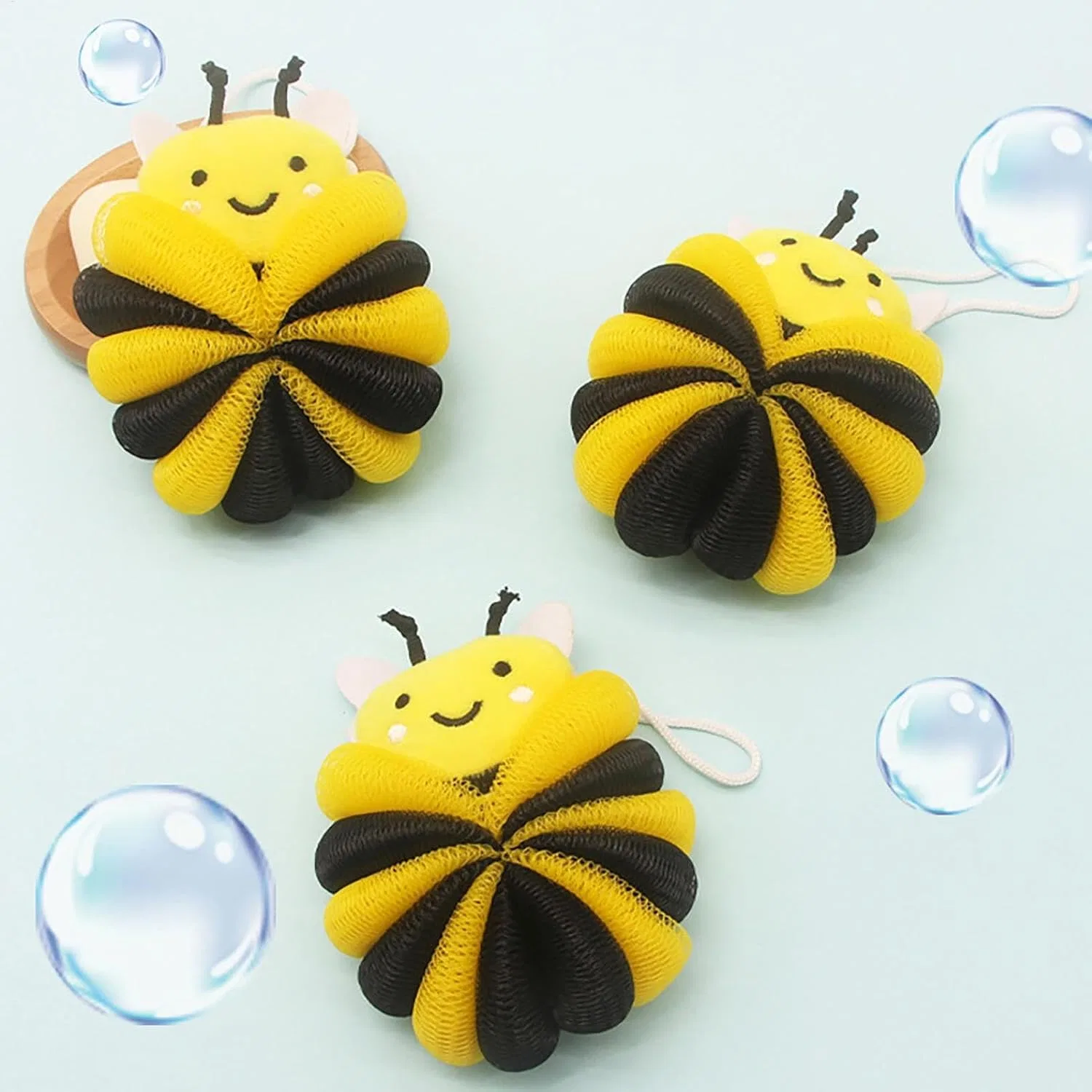 Мочалка для душа в виде пчелы, Sponge, 20x12 см Générique — фото 2