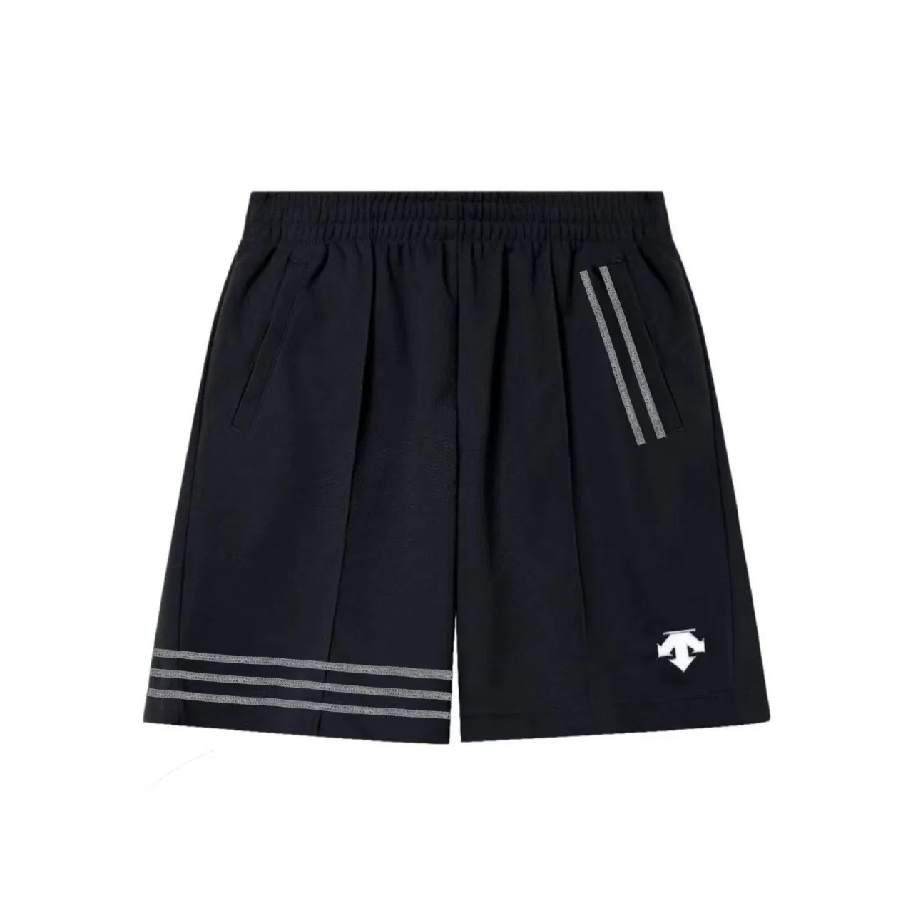Детские шорты повседневные с принтом Descente, Black