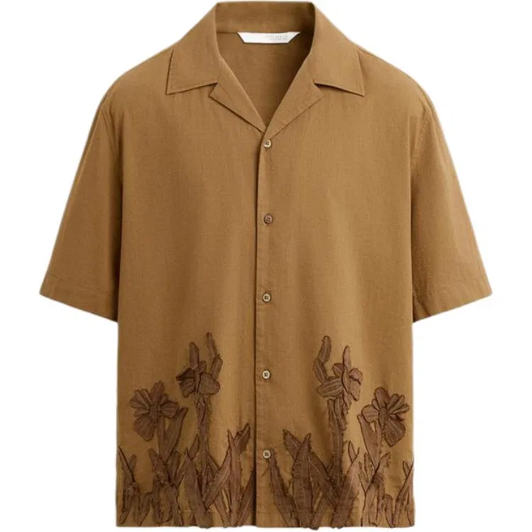 Мужская рубашка с воротником Yellow Ochre ZARA, Yellow Ochre