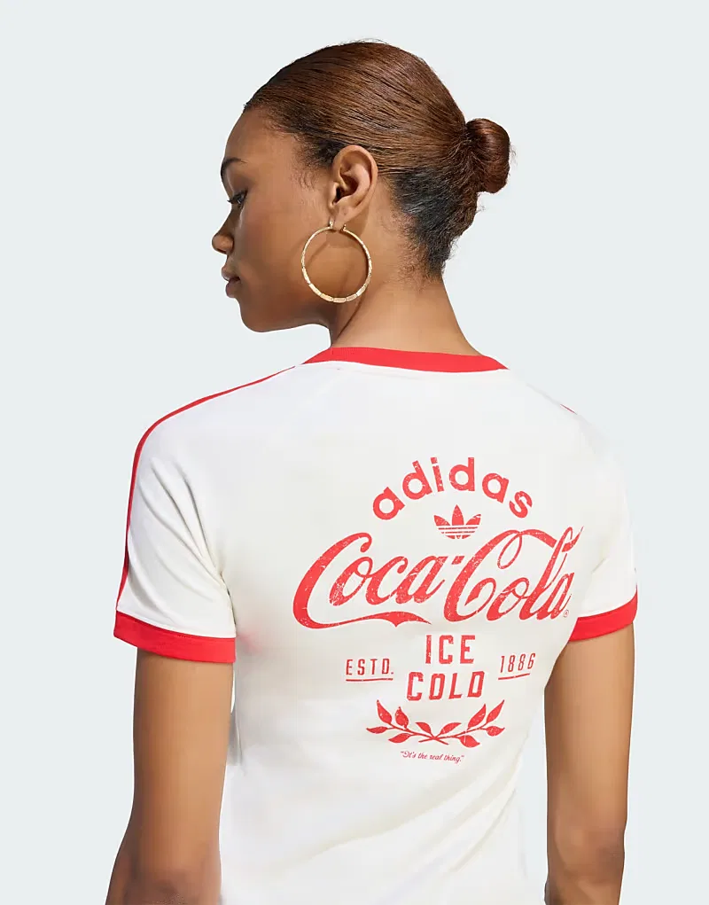 Футболка Adidas Originals с тремя полосками, белый — фото 3