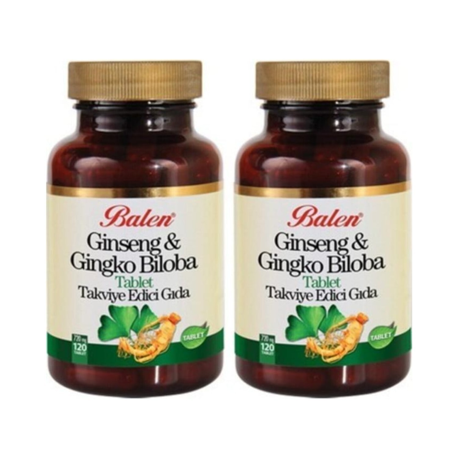 

Активная добавка Balen Ginseng Gingko Biloba, 120 капсул, 720 мг, 2 штуки