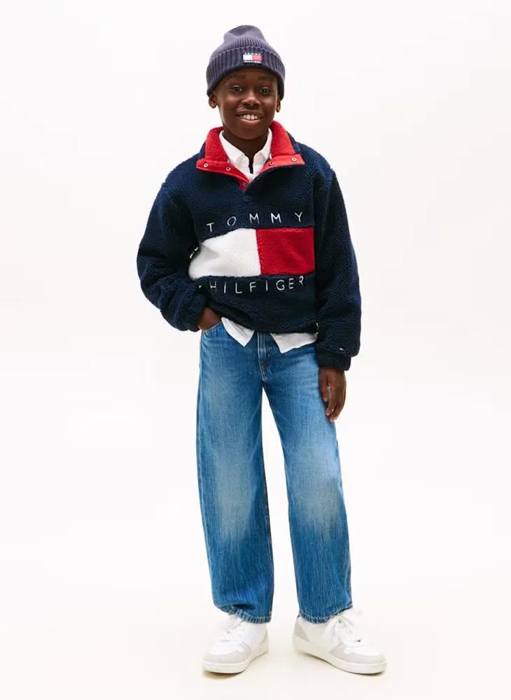 Свитшот с принтом флага Tommy Hilfiger, темно-синий — фото 3