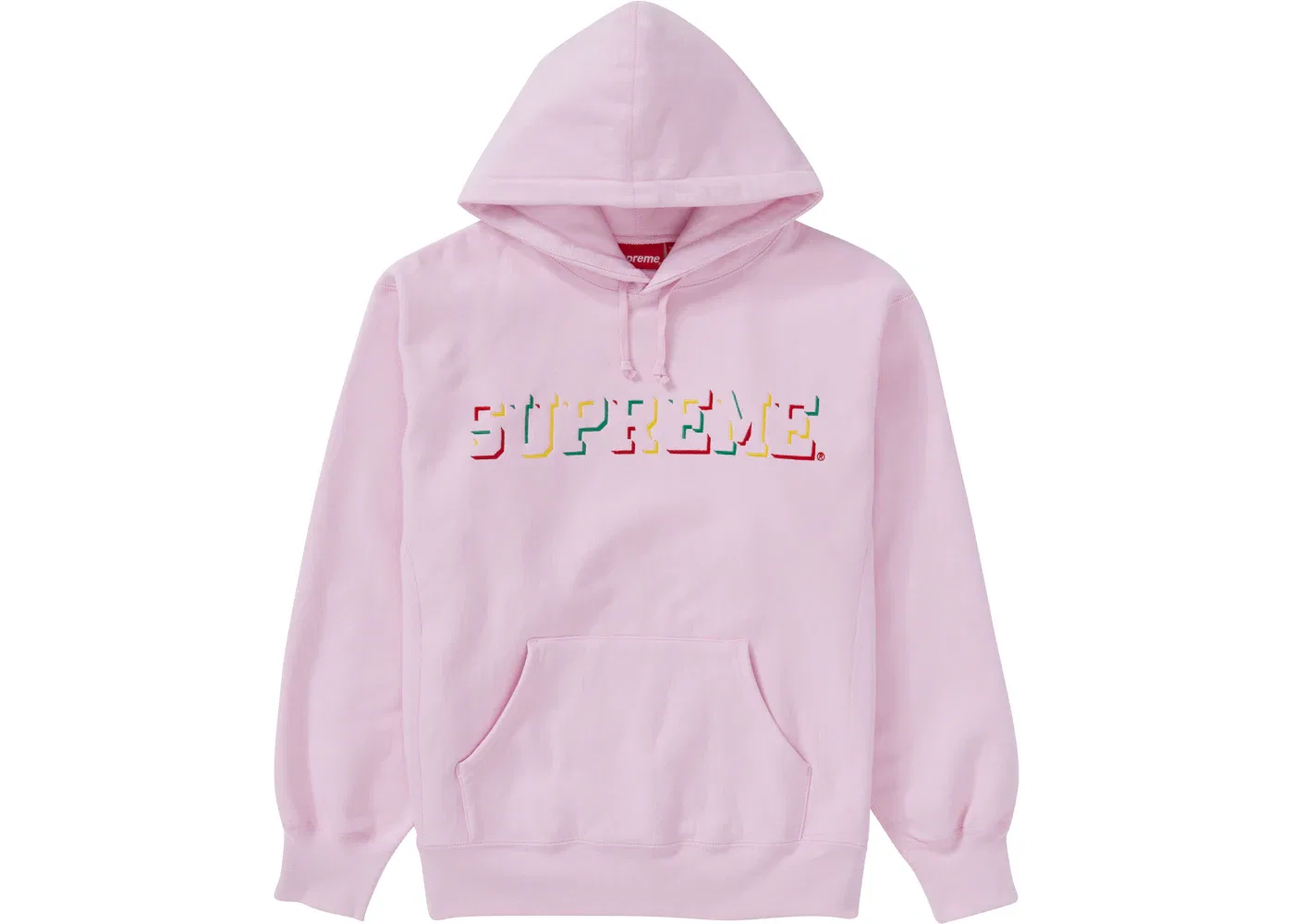 Мужской худи с капюшоном Supreme Hooded Sweatshirt, Light Pink