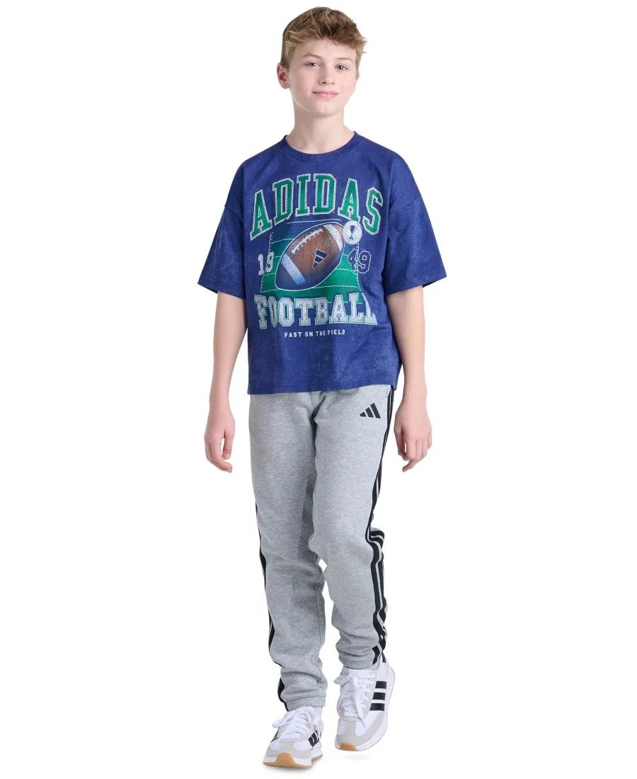 Футболка с принтом Drop-Shoulder Football adidas, Dark Blue — фото 2