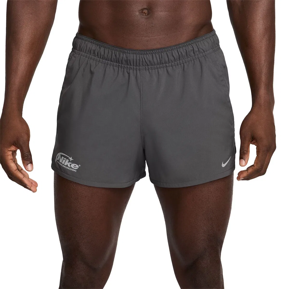 Мужские шорты для бега с перфорацией Nike Dri-FIT Disrupt 3in BF Short, Medium Ash / Medium Ash / Reflective Silver