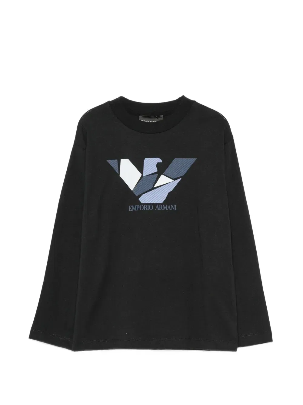 Лонгслив с логотипом (комплект из двух штук) Emporio Armani Kids, черный — фото 2