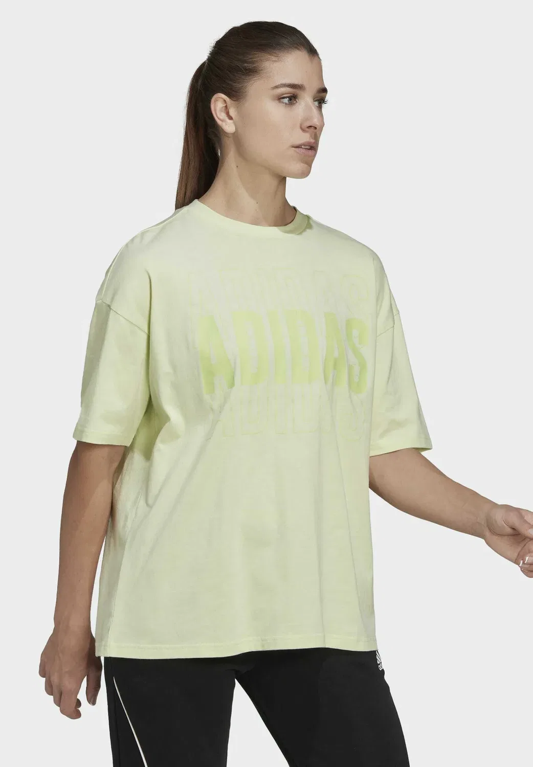 Футболка с принтом Essentials repeat Adidas Performance, Green — фото 3