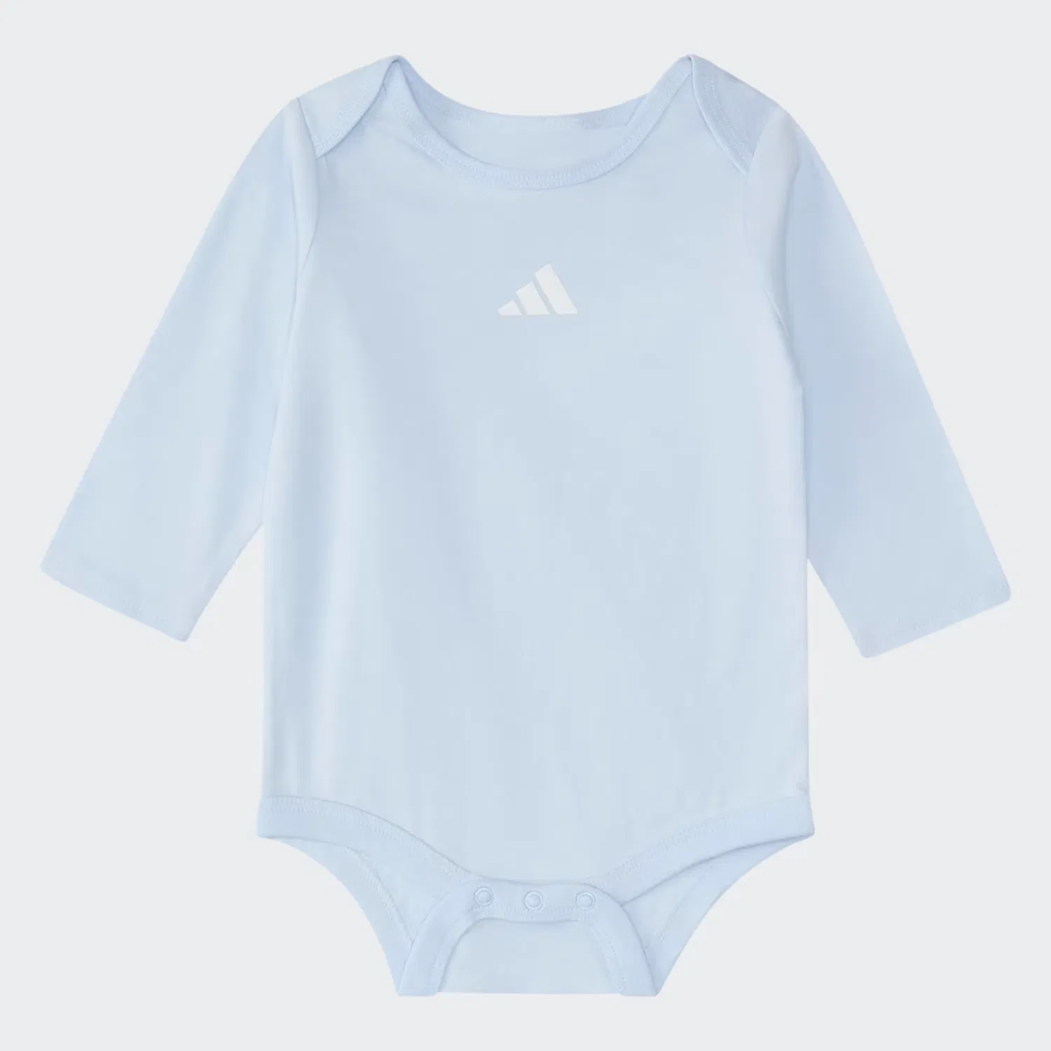 Детский комплект из боди с длинным рукавом и штанов на резинке Adidas Sportswear, небесно-голубой — фото 2