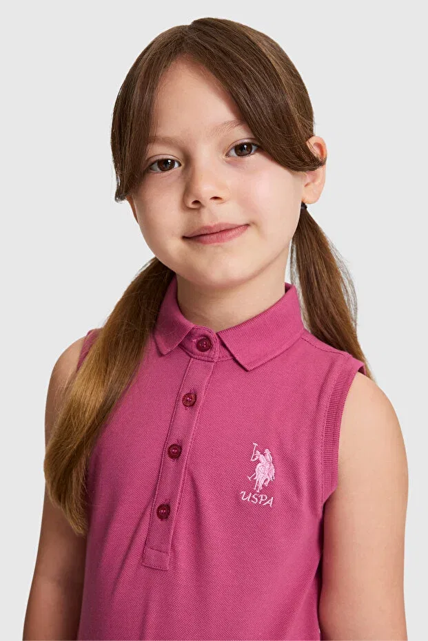 Детское платье для девочек без рукавов U.S. Polo Assn., Fusya — фото 2