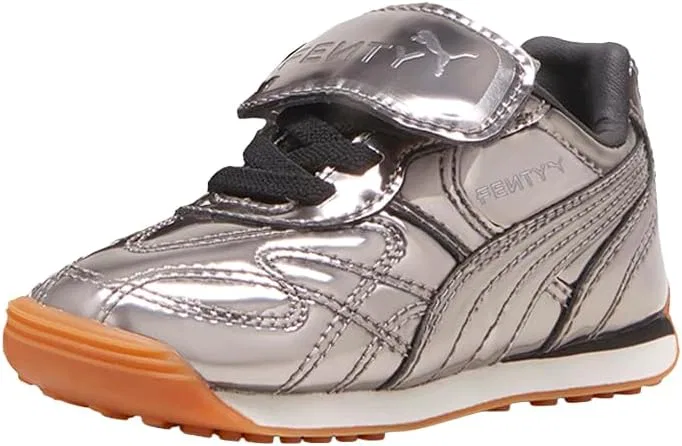 Детские кеды для девочек без шнуровки Fenty X Avanti C PUMA, Silver — фото 2