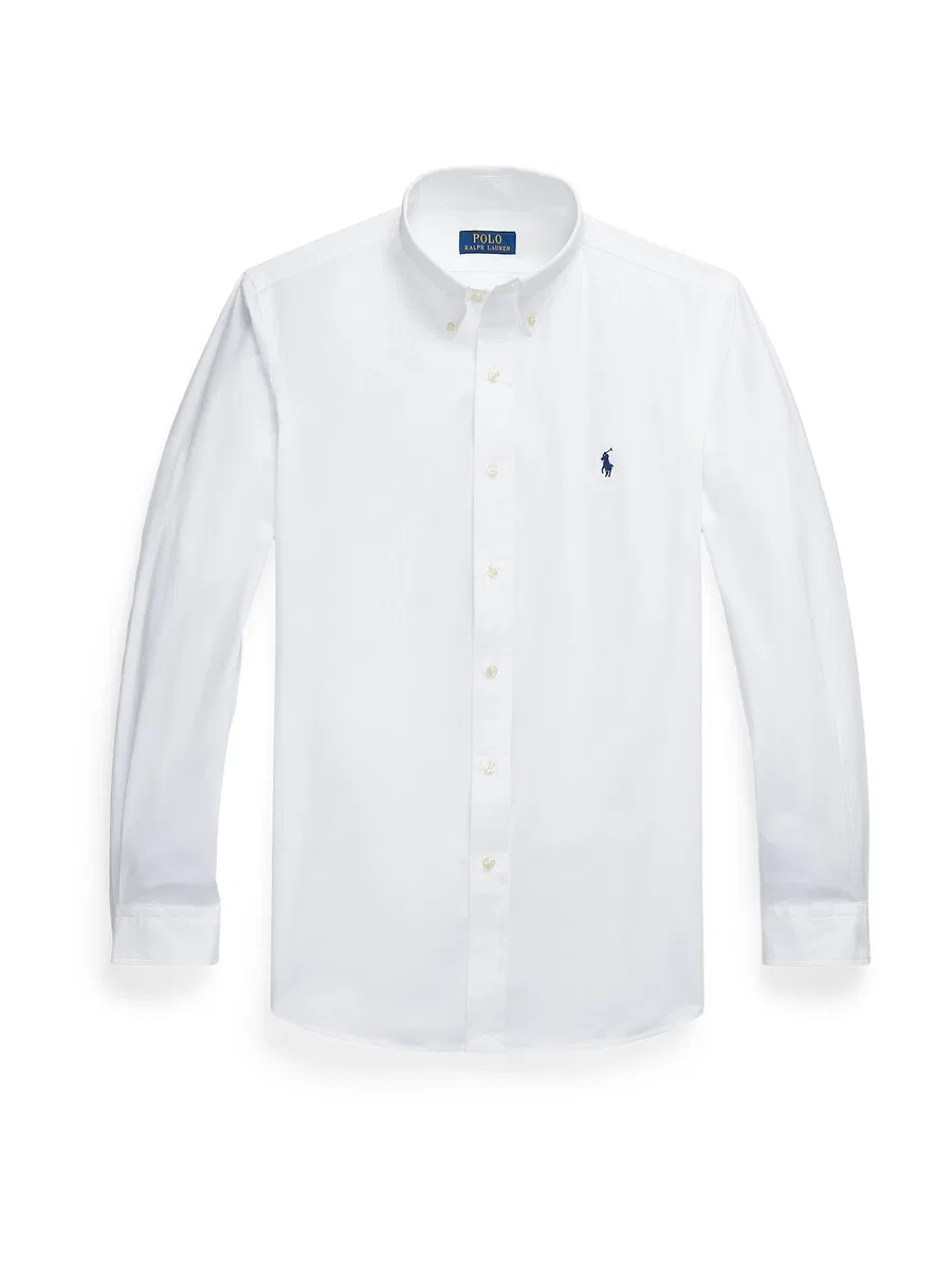 Рубашка Polo Ralph Lauren прямого кроя на пуговицах, белая