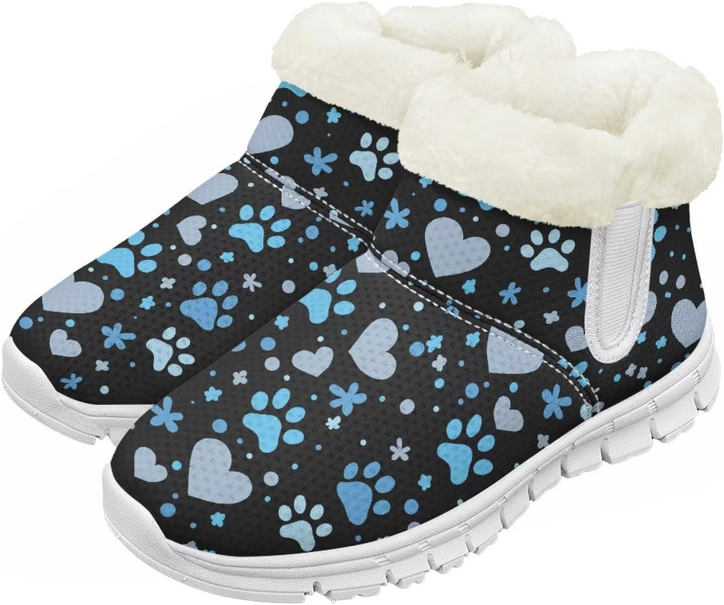 

Pzuqiu Детские водонепроницаемые зимние ботинки для снега - теплые, с меховой подкладкой для мальчиков и девочек (малыши/маленькие дети/старшие дети), белая подошва