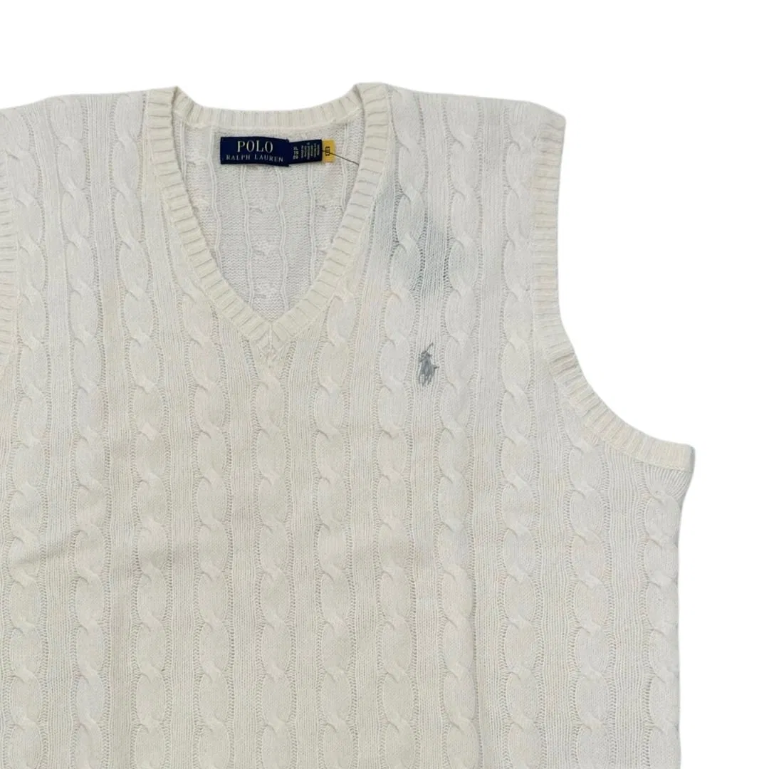 Мужская майка без рукавов с V-образным вырезом Polo Ralph Lauren, White — фото 3