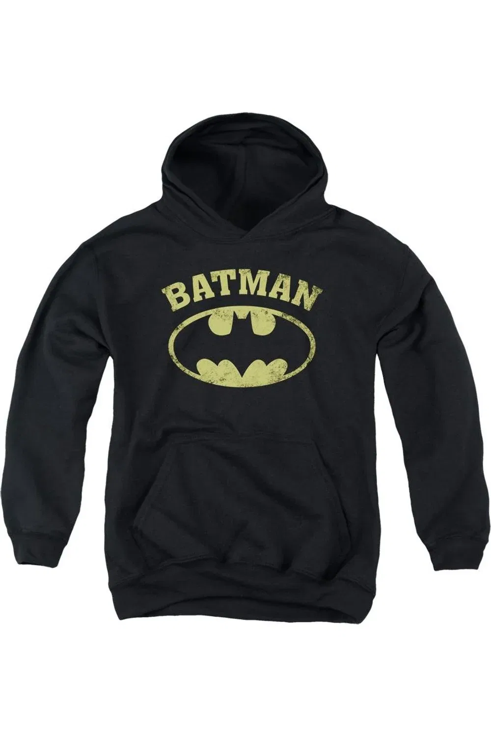 Детское худи для мальчиков с принтом Batman Over Symbol Gildan, черный