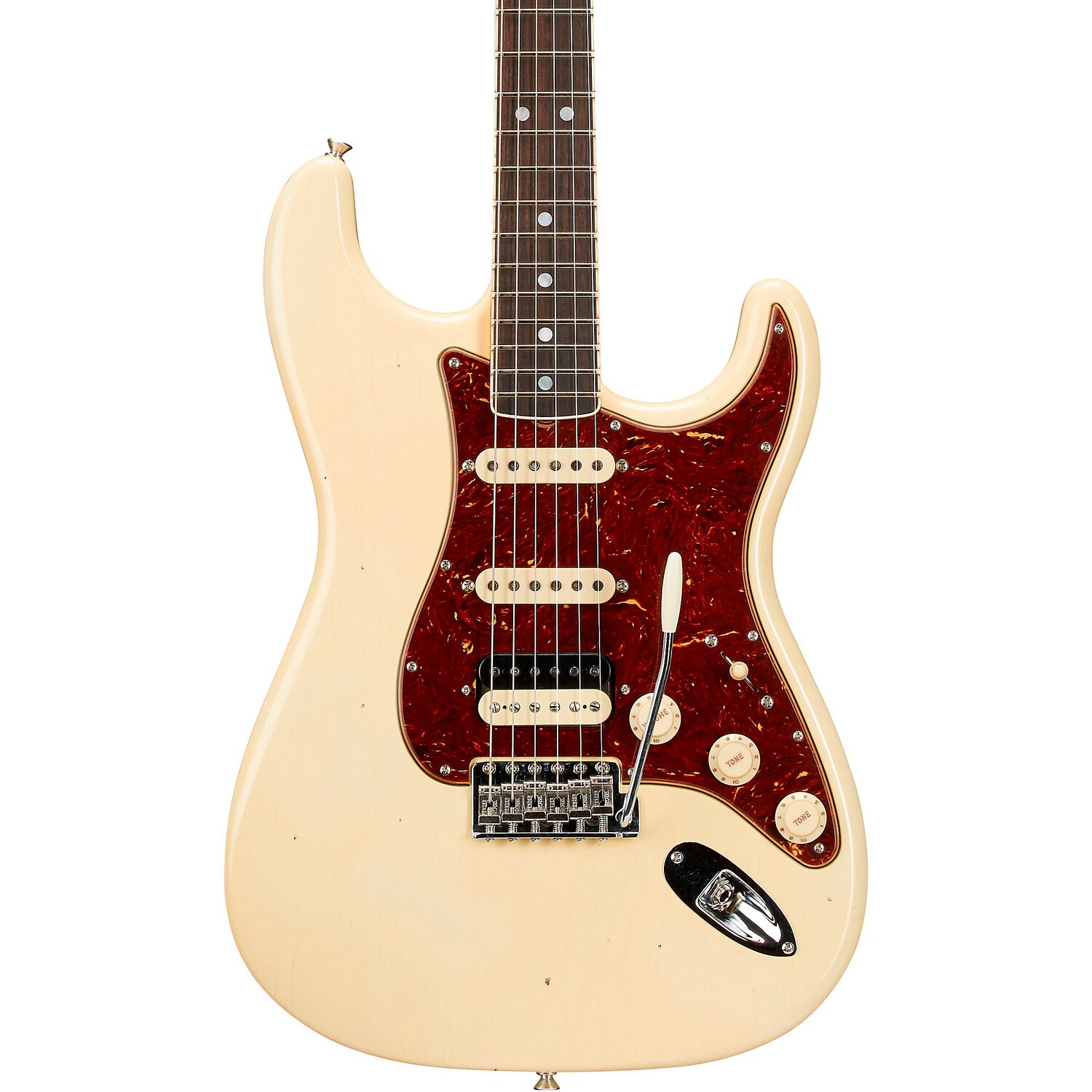 

Fender Custom Shop Limited Edition '67 Stratocaster HSS Journeyman Relic Электрогитара состаренная винтажная белая