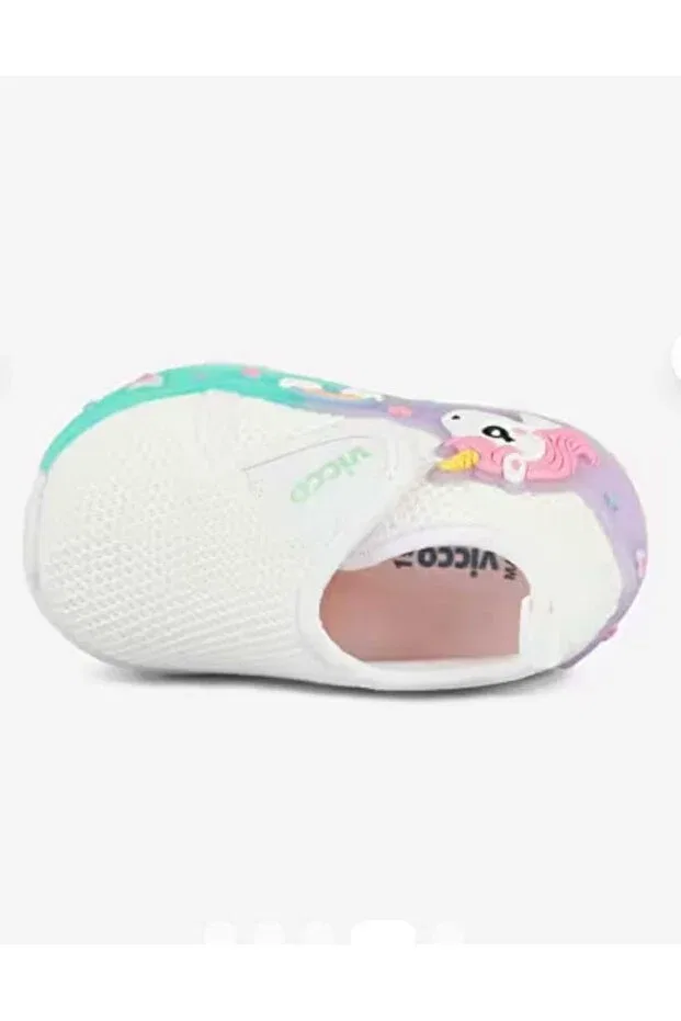 Детские туфли для девочек на липучке Jeli Lighted Cloth Comfortable Daily Sports Wear Vicco, White Lilac — фото 2