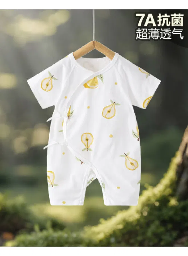 Боди-комбинезон с коротким рукавом с принтом Summer Sweet Pear Doxiluka, желтый