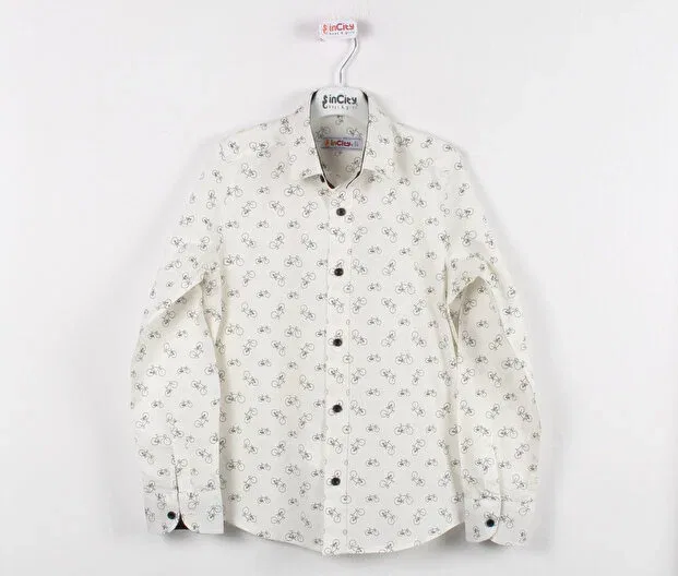 Детская рубашка для мальчиков с принтом Bicycle Printed Shirt Incity, Black — фото 2