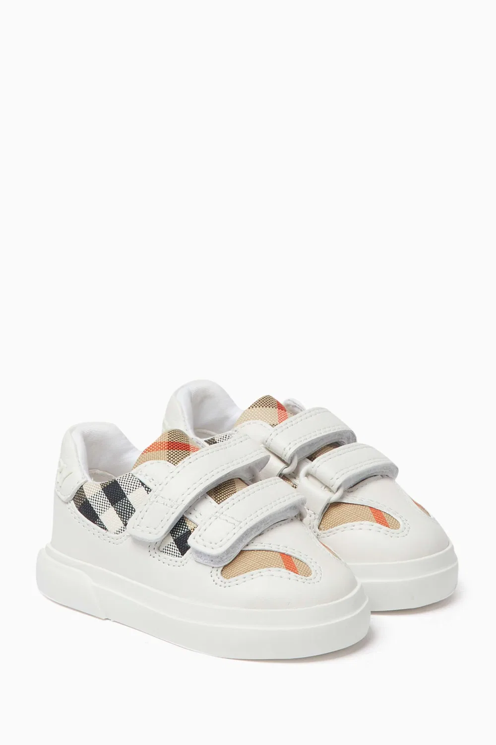 Кроссовки на липучках из кожи Noah Burberry