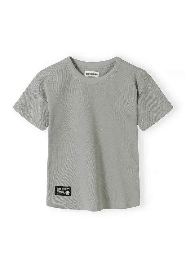 Комплект из футболки и шорт с эластичным поясом Short set with t-shirt Minoti, Light Grey, светло-серый — фото 3
