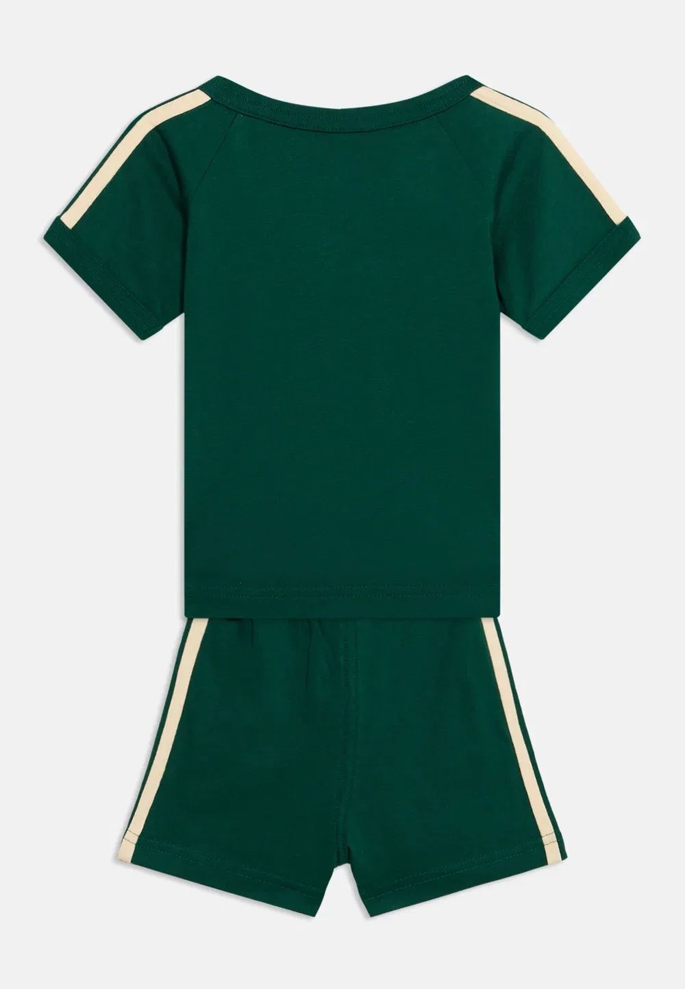 Полосатый комплект унисекс - базовая футболка Adidas Originals, Collegiate Green — фото 2