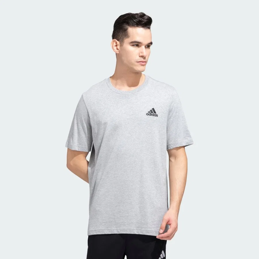 Футболка с вышитым логотипом Essentials Small Logo Tee adidas, Серый