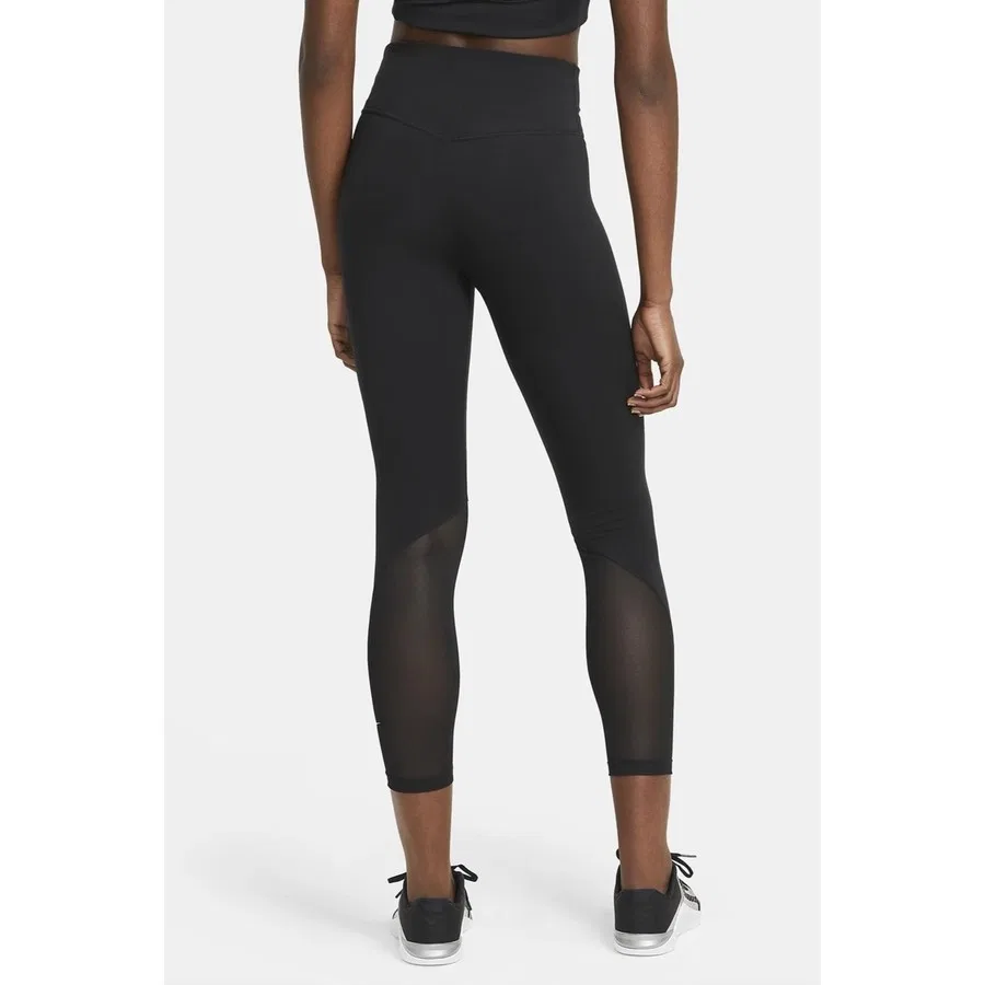 Леггинсы с высокой талией Nike One Dri-FIT Mid Rise 7/8, Черный — фото 2