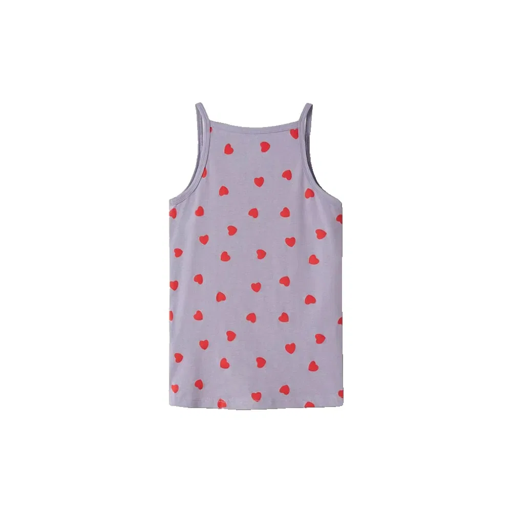 Пижамная футболка без рукавов Lavender Hearts Name It, фиолетовый — фото 2