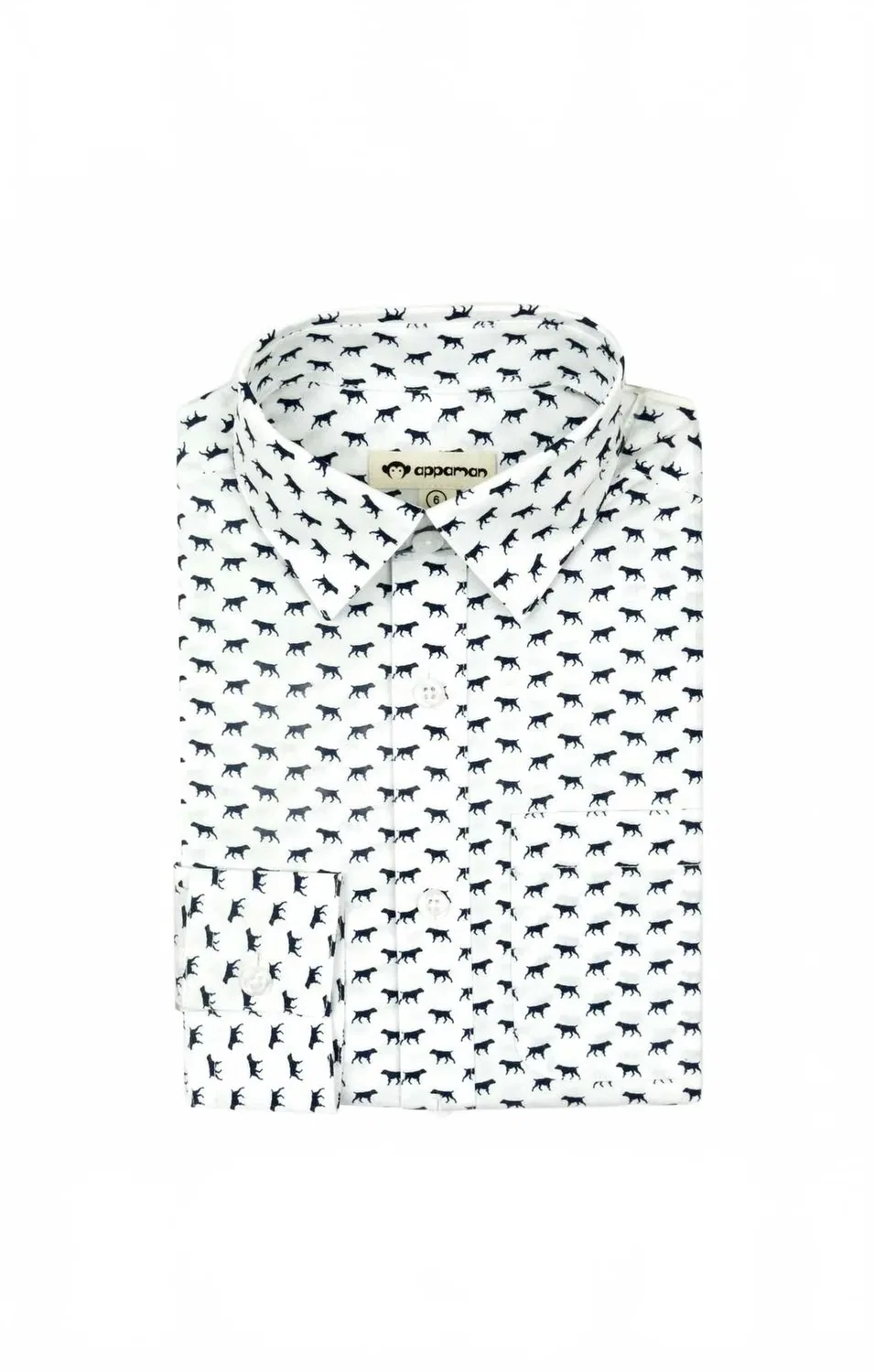 Детская рубашка с длинным рукавом на пуговицах с карманом Pointer Button Up Shirt Appaman, White — фото 3