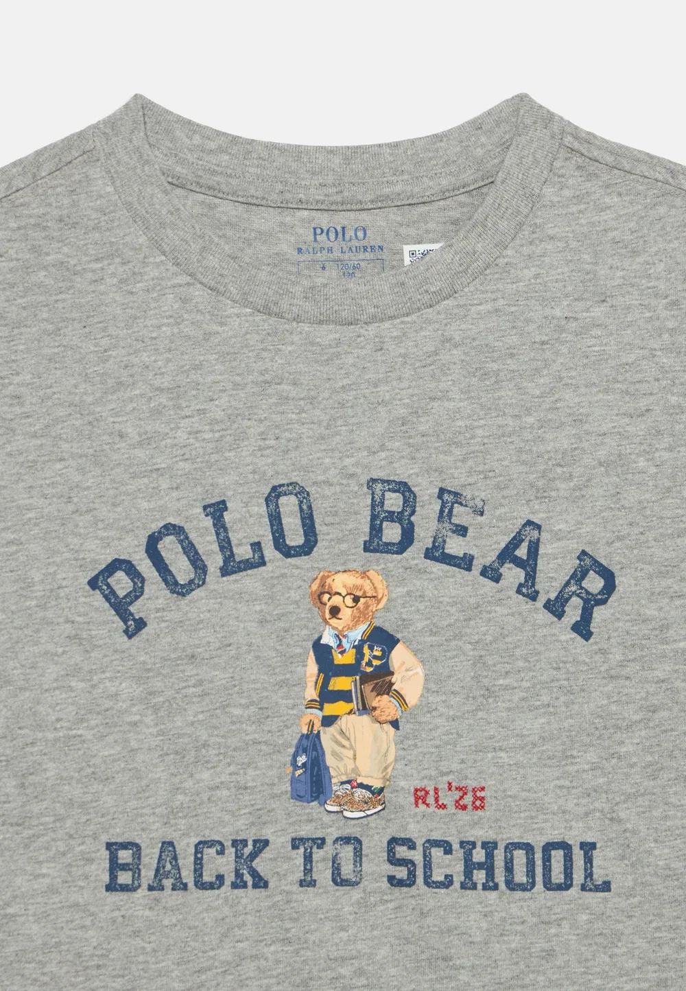Футболка-Поло из хлопкового трикотажа с принтом "медведь поло", размер 2-6 лет Polo Ralph Lauren, Andover Heather — фото 4