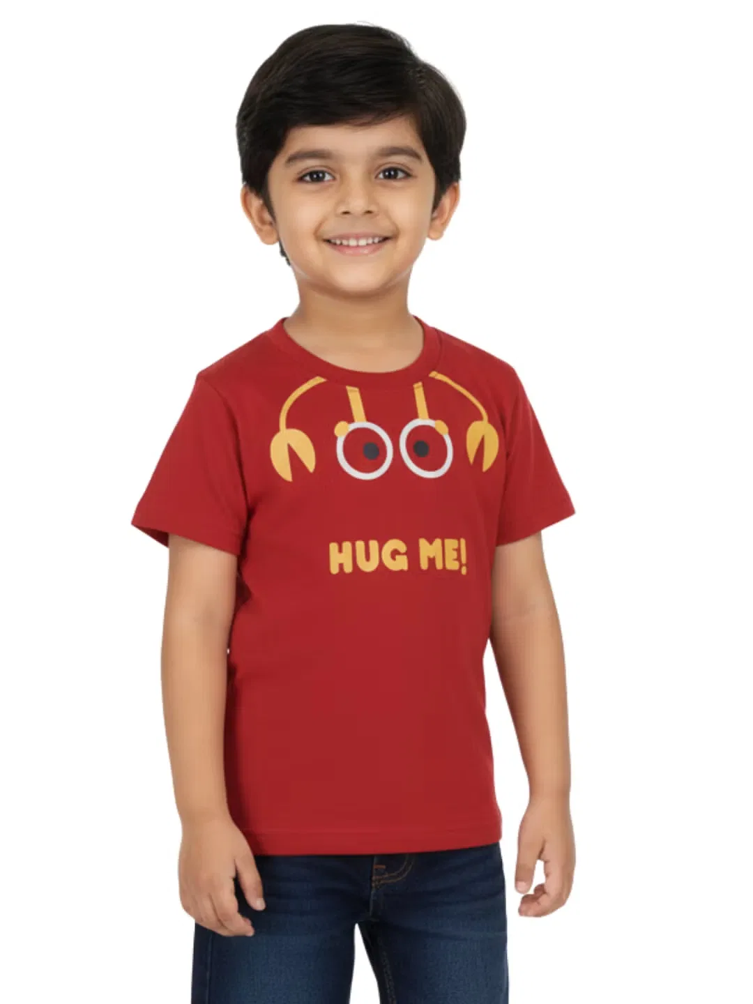 Футболка с принтом краба Hug Me Crab Pranava, красный
