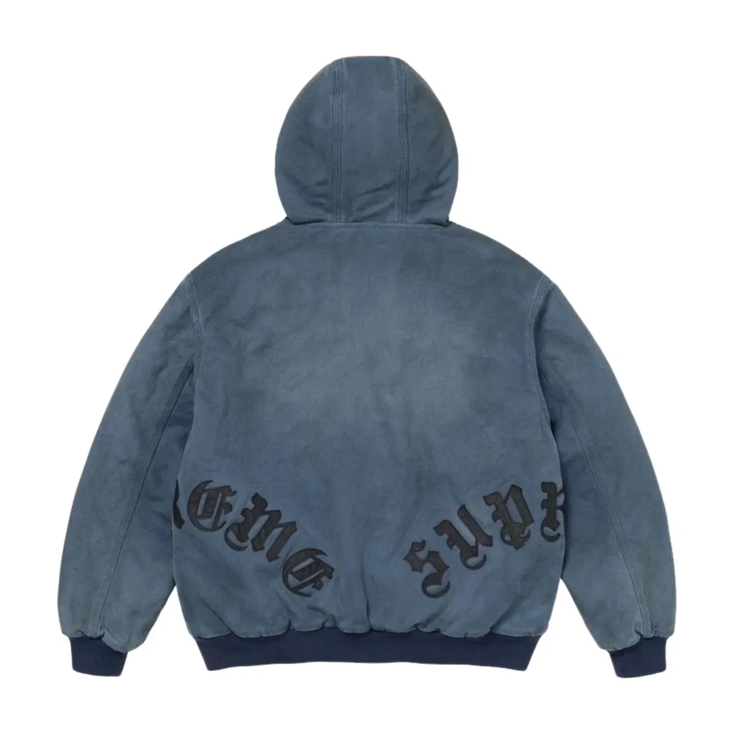 Мужская куртка FW26 Leather Applique Hooded Work Jacket 'Navy' Supreme, темно-синий — фото 3