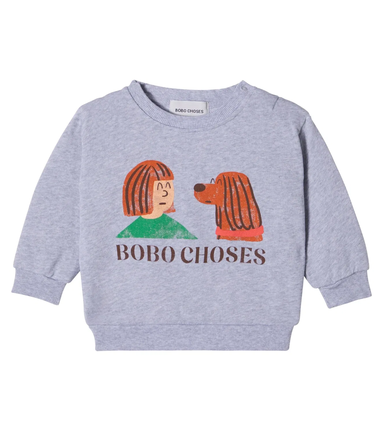 Свитшот из хлопка Baby Friends in a Pickle Bobo Choses, серый