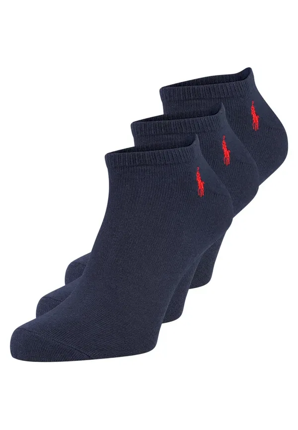 Носки 3 пары хлопковые Low cut 3 pack Polo Ralph Lauren, темно-синий