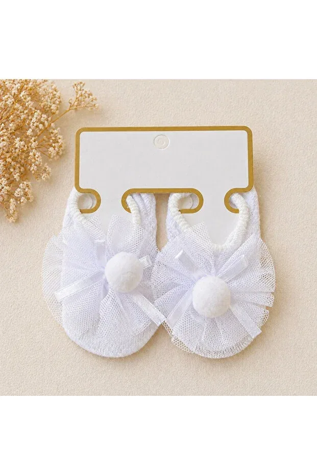Детские носки для девочек хлопковые комплект 2 шт Minimissbaby, White — фото 3