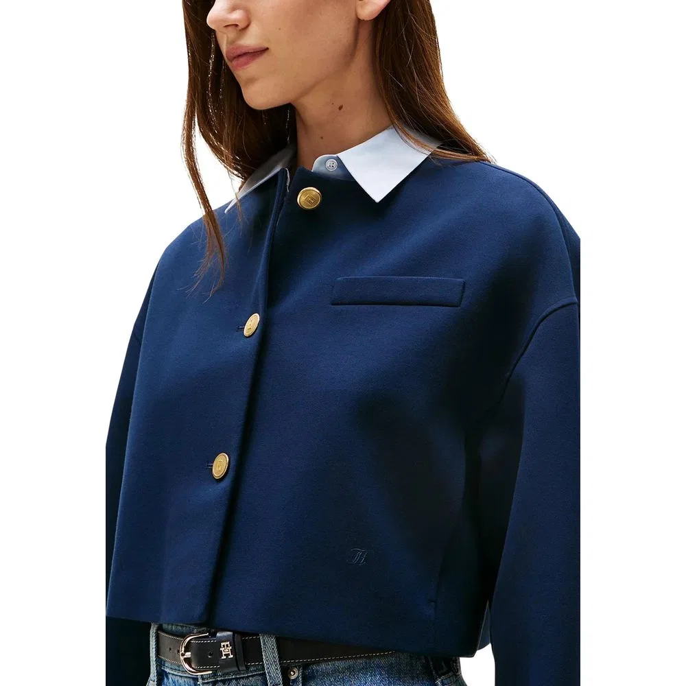 Женский укороченный жакет с золотыми пуговицами PUNTO CROP LADY JACK Tommy Hilfiger, Blue — фото 3