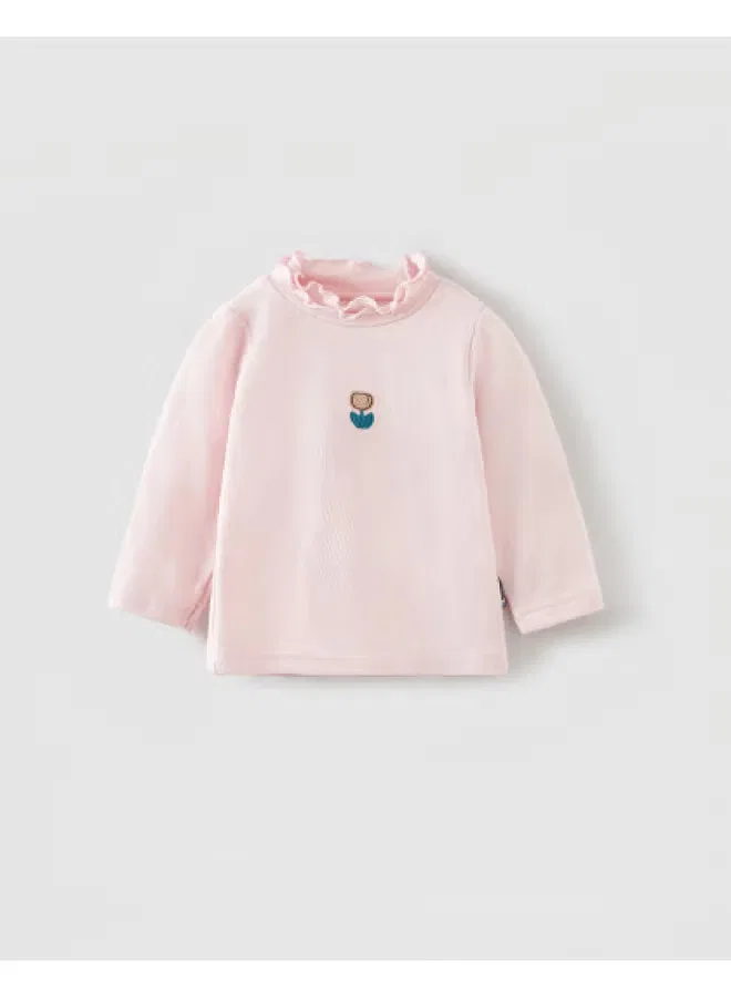Футболка с кружевным воротником, модель Base Shirt, Tongtai
