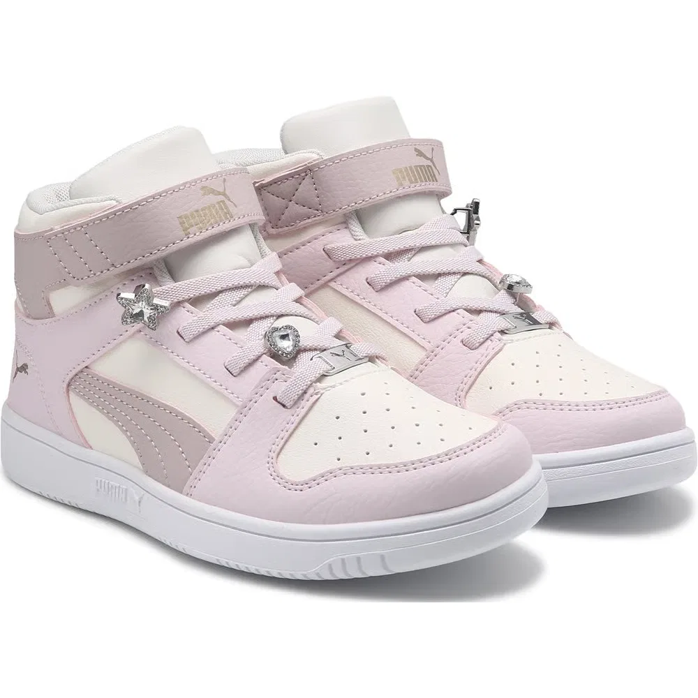 Детские высокие кроссовки Puma, Pink/White
