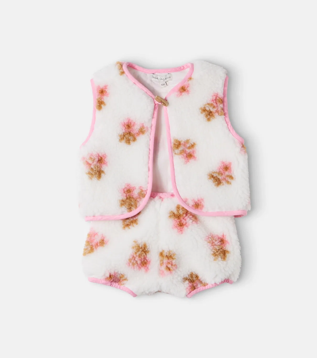 Комплект из жилета и шорт с принтом Baby Laine Bebe Organic, белый