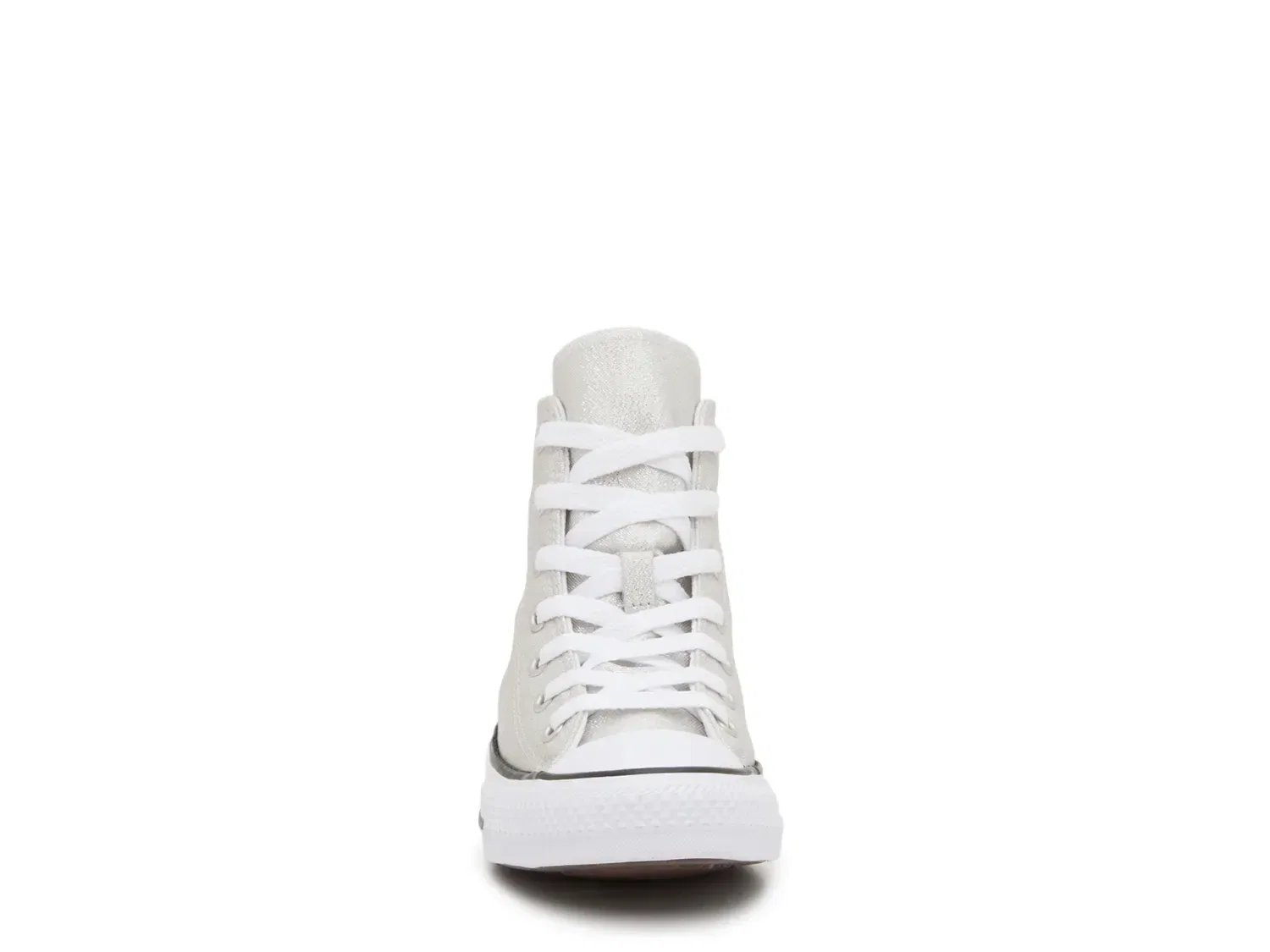 Кроссовки высокие Converse Chuck Taylor All Star Hi Glitter, серый с блестками — фото 2