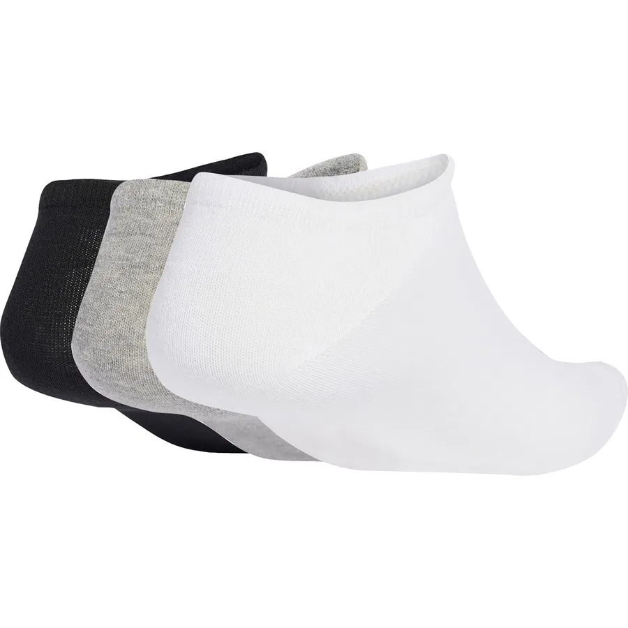 Носки спортивные с принтом Trefoil, 3 пары, adidas Originals JV7400, Бело-серый — фото 2