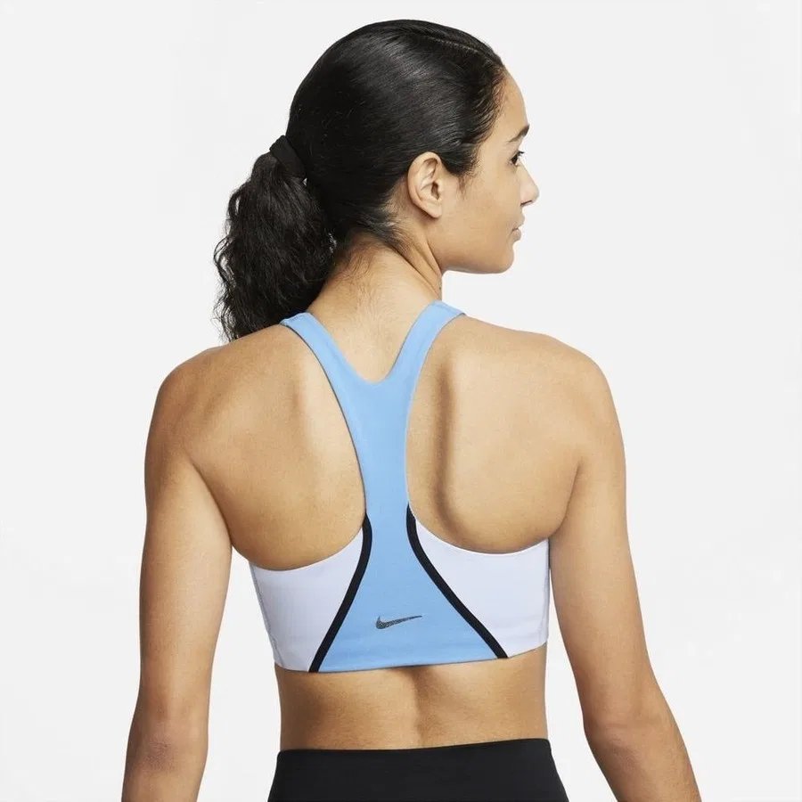 Спортивный бюстгальтер Nike Yoga Swoosh с средней поддержкой, Синий — фото 2