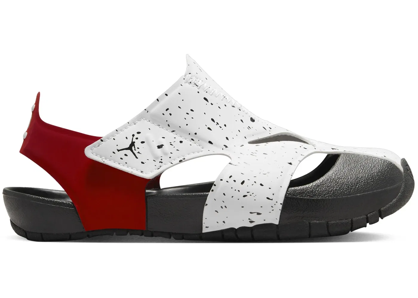 Детские шлепанцы с открытым носом Jordan Flare Jordan, White Gym Red Black