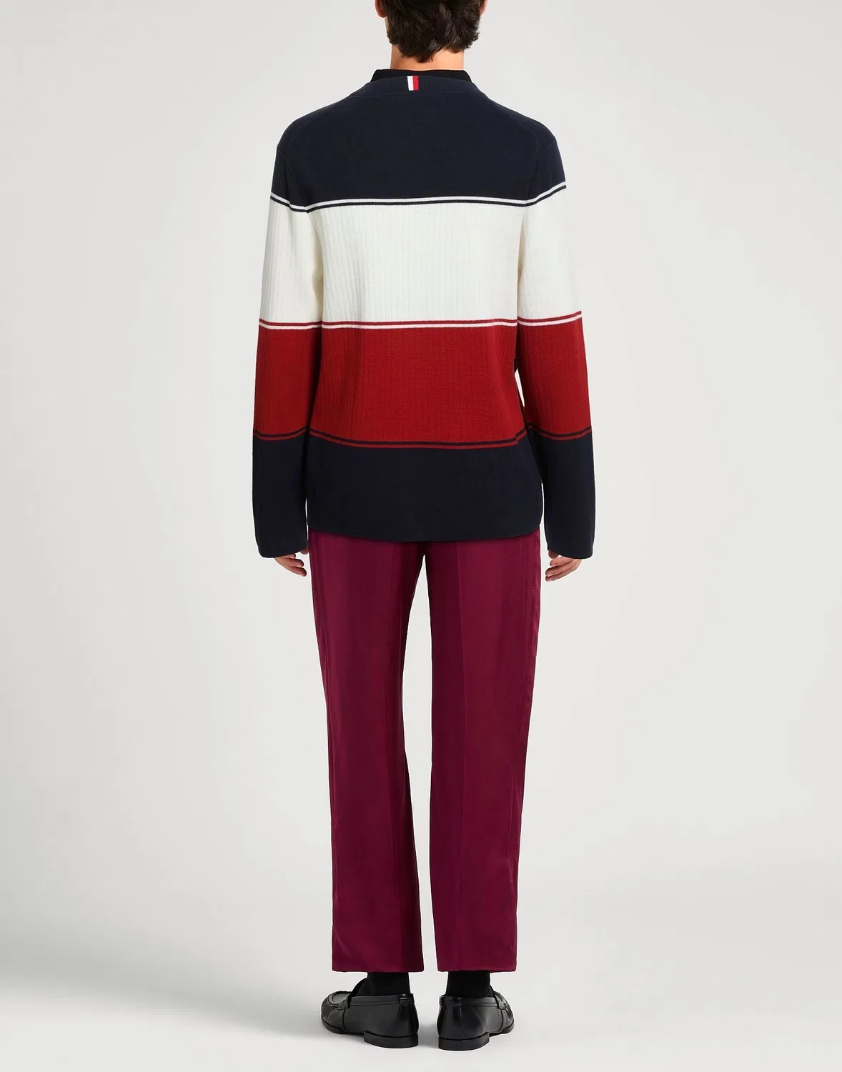 Мужской джемпер хлопковый Tommy Hilfiger, темно‑синий — фото 3