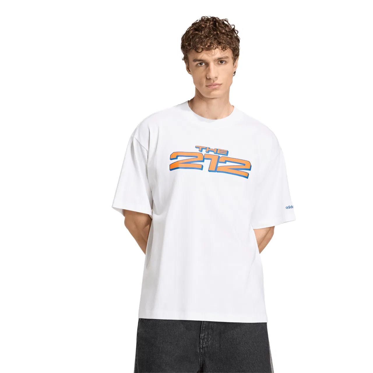 Футболка мужская Host City Adidas, цвет White/Collegiate Royal