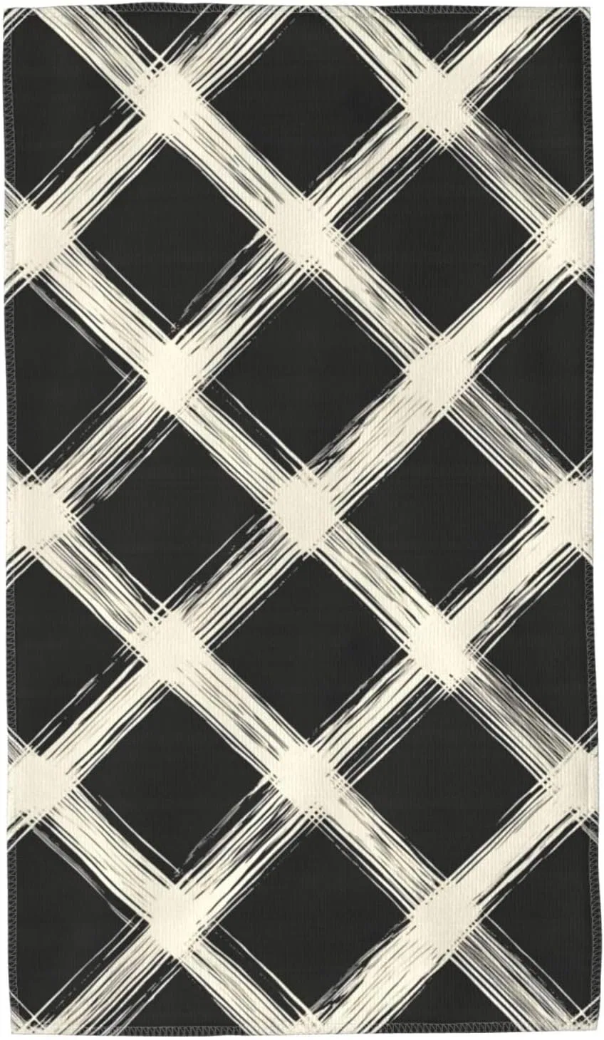 Мочалка для лица из микрофибры 69,5x40,6 см, Nevjipu, черно-белая полоска