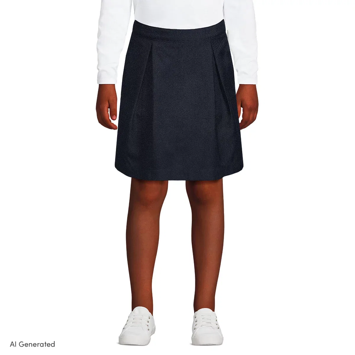Детская юбка-шорты для девочек плиссированная School Uniform Classic Navy Lands' End