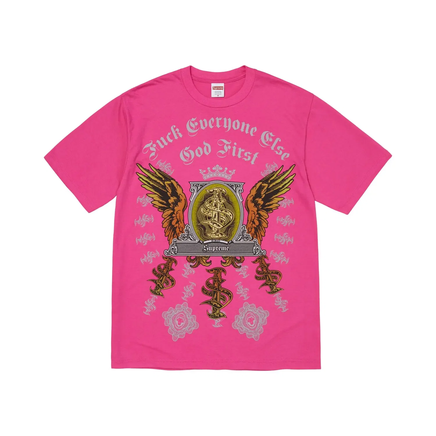 Футболка с принтом Supreme, Fuchsia