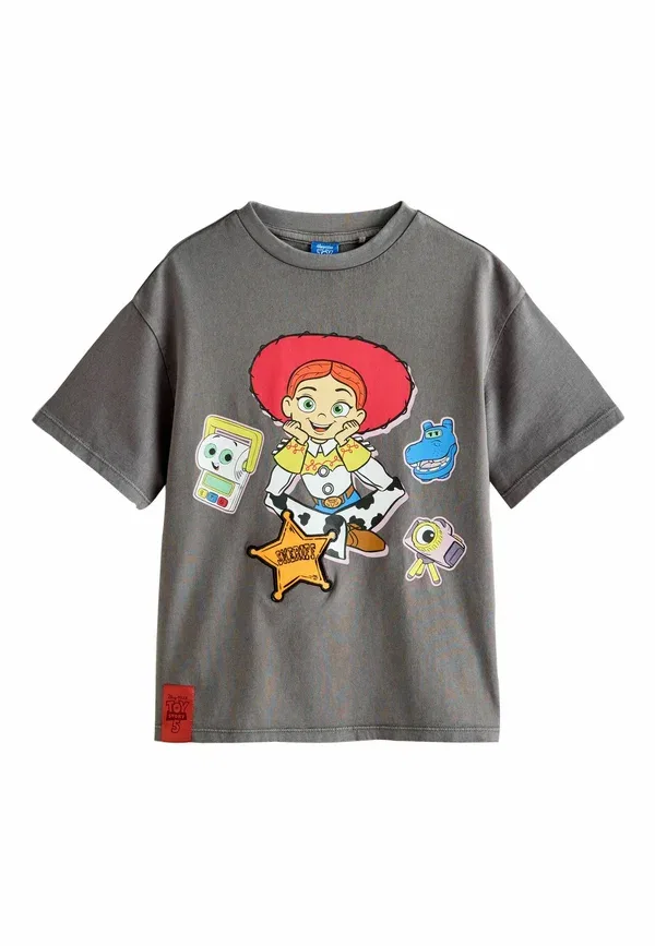 Футболка Regular fit oversized с принтом Toy Story, Next, цвет угольно-серый