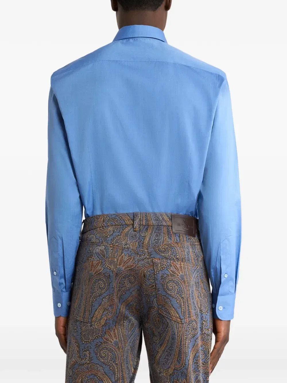 Рубашка с вышивкой Pegaso Etro, синий — фото 4